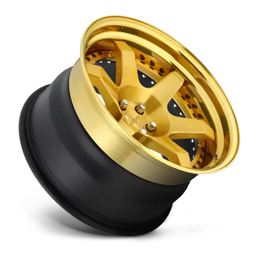 Rotiform Forged SIX GOLD Brushed Gloss Clear with Hi Luster Gold - Image 2